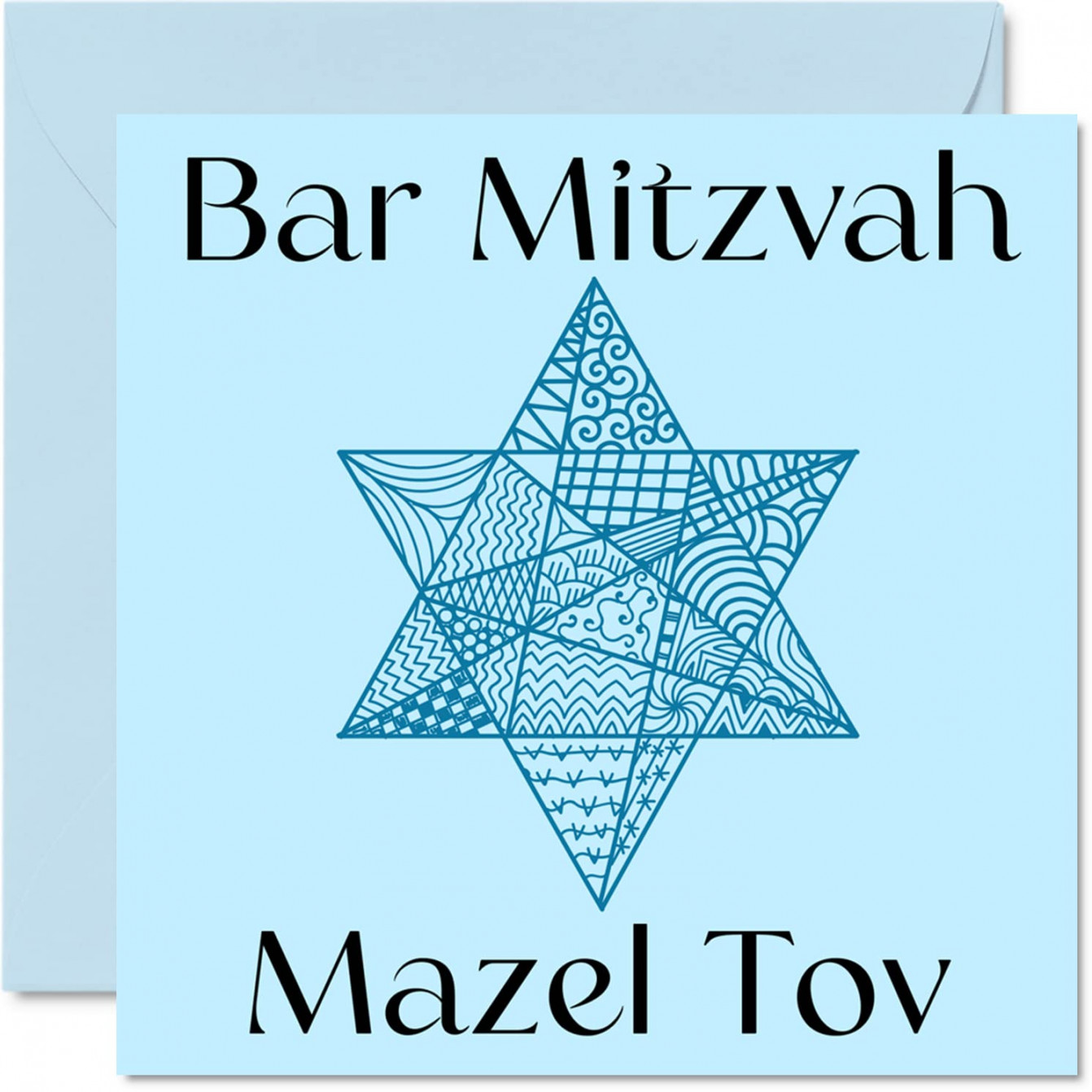 Bar Mitzwa Karte für Jungen und Ihn, Zentangle Star of David – Mazel Tov,  Glückwunschgeschenke, Bar Mitzwa Geschenke für Jungen,  mm x  mm