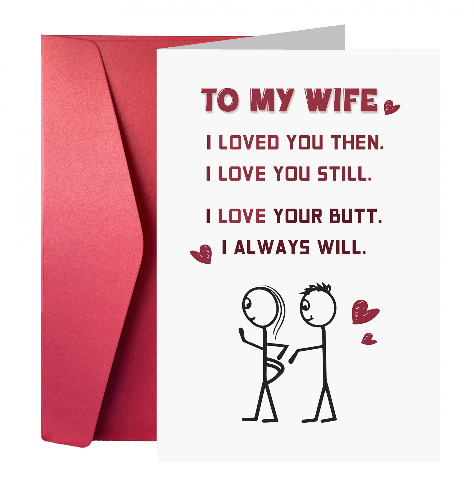 Bemoor Anniversary Card for Wife, Naughty Cute Birthday Card for Wife from  Husband, Wedding Anniversary Card for Wife