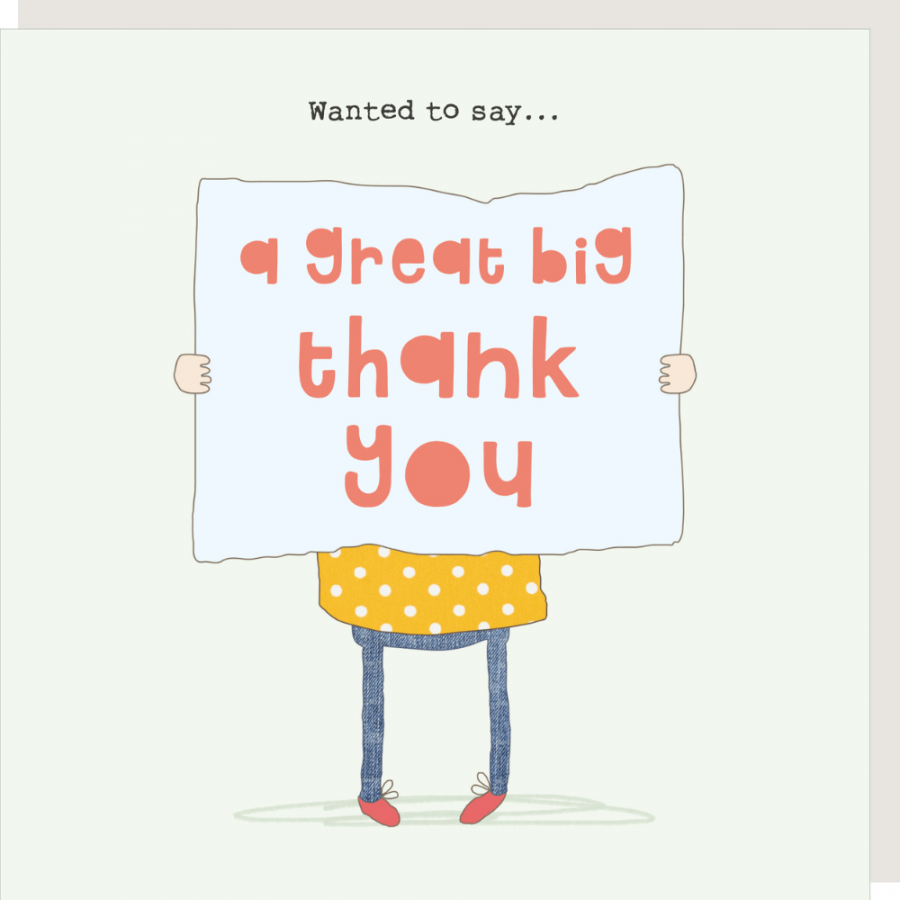 Big Thanks - Thank You Card - Rosie Made A Thing