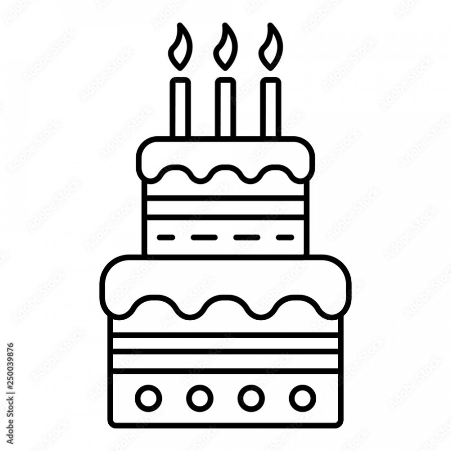 Birthday cake with candles icon