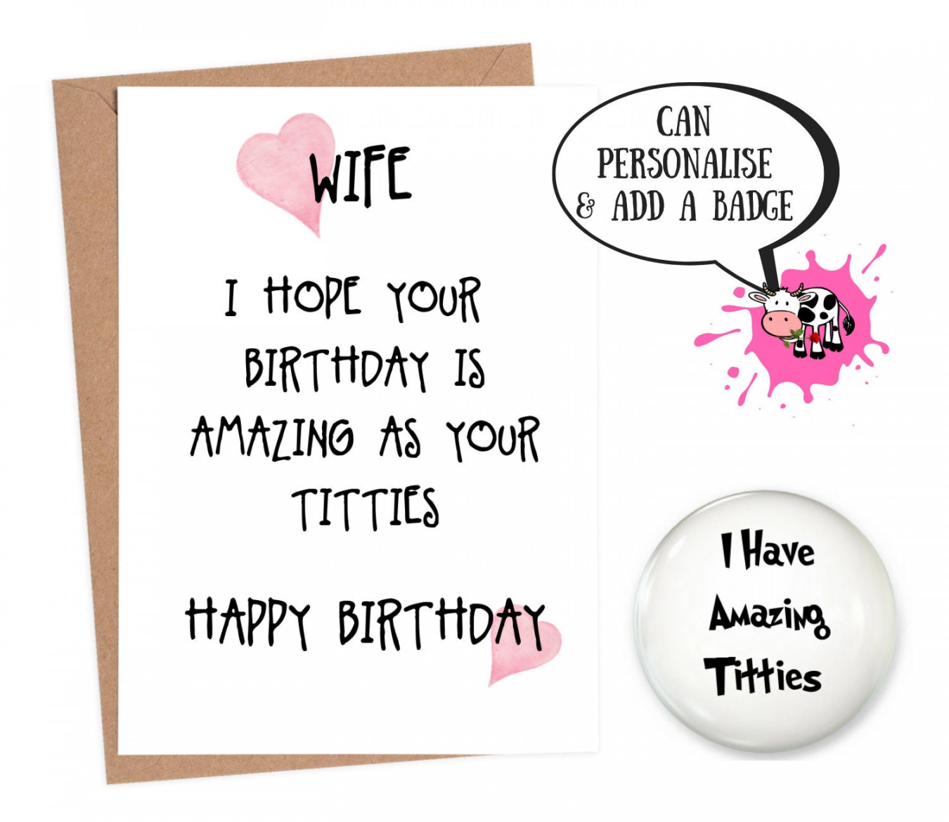 Birthday card wife funny wife birthday card funny birthday - Etsy