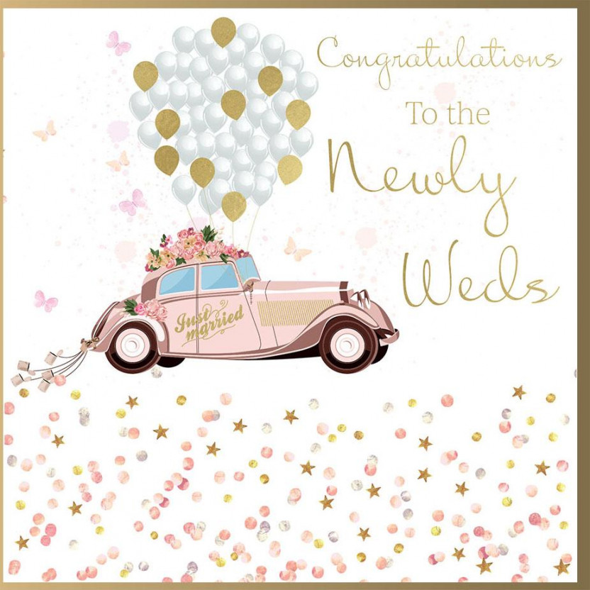 Blossom `Congratulations to the Newly Weds` Wedding Card