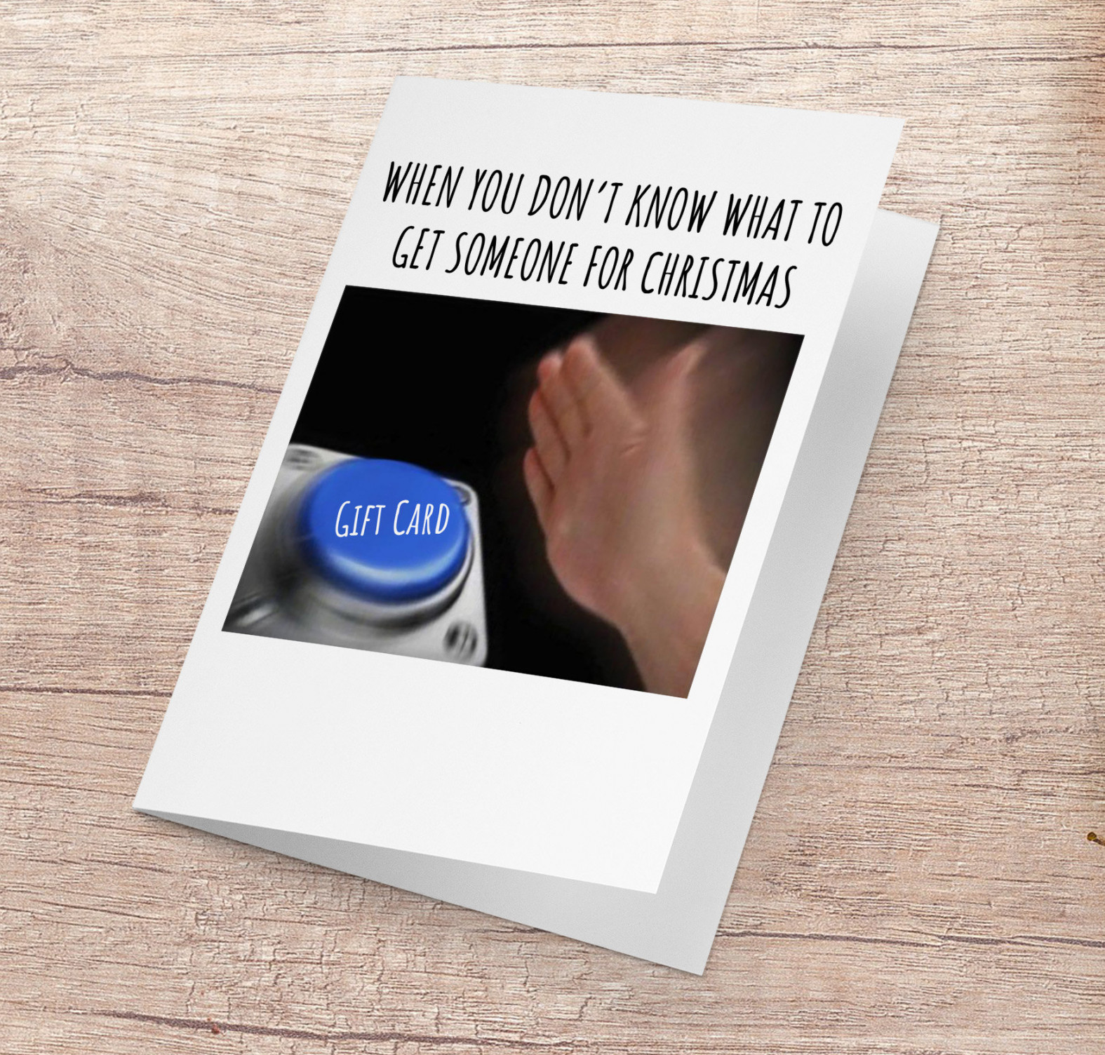 Button Meme Christmas Card, Gift Card Meme, Funny Christmas Card, Internet  Meme Card, Funny Greeting, Vine