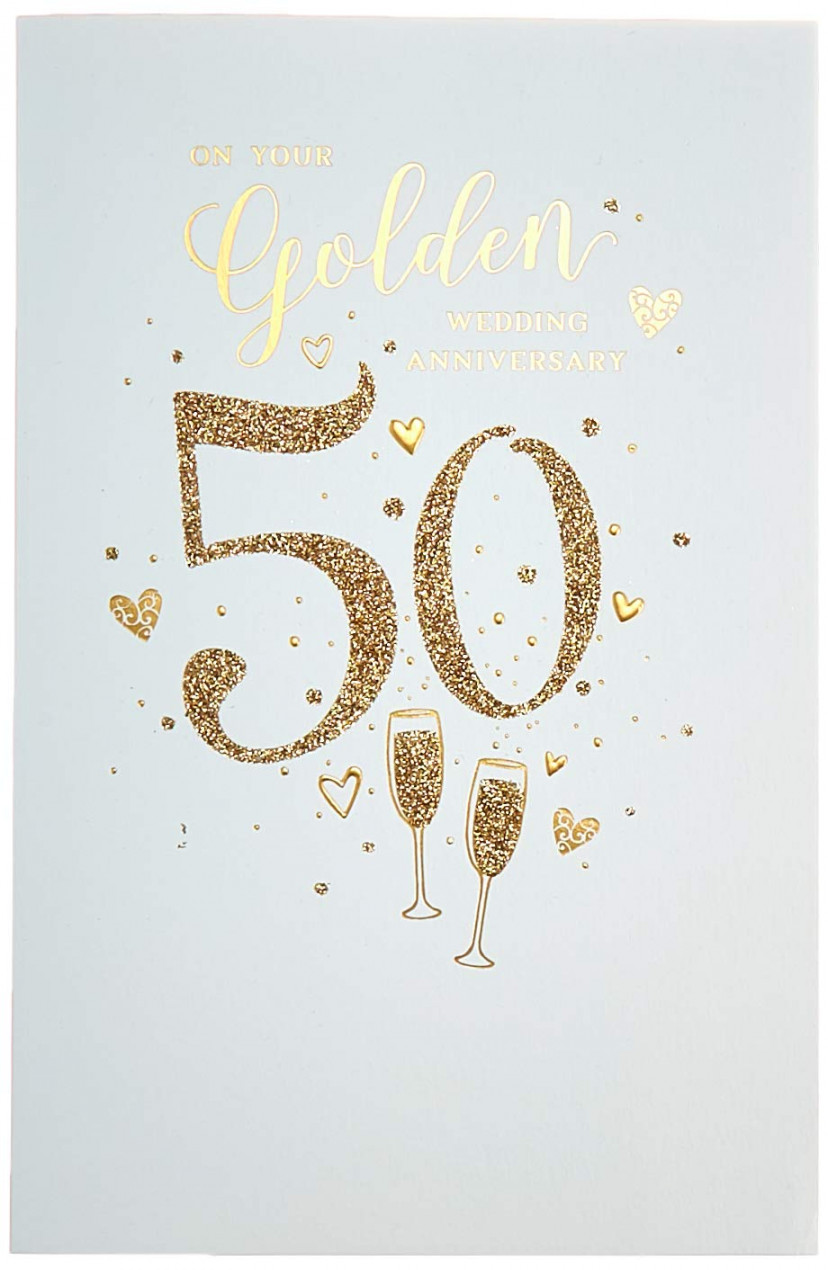 Card for the th Wedding Anniversary - Golden Anniversary - th Card  Wedding Anniversary with Verse - th Card th Wedding Anniversary Gift