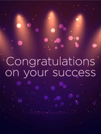 Celebrating Your Success - Congratulations Card  Birthday