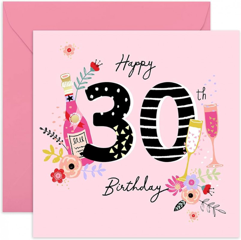 CENTRAL  - Cute th Birthday Card for Women - Happy th Birthday Card -  Cute Birthday Card for Her - Funny Birthday Card for Him - Comes with Cute