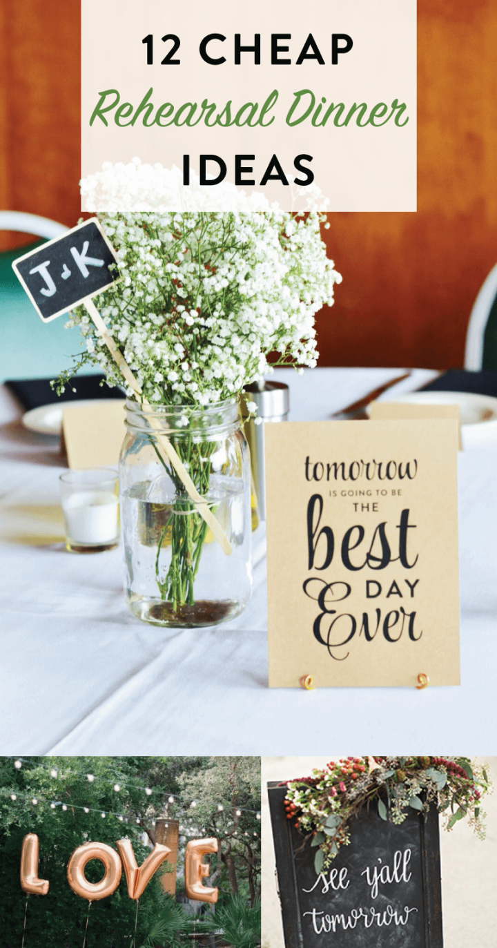 Cheap Rehearsal Dinner Ideas for the Modern Bride on Love the Day