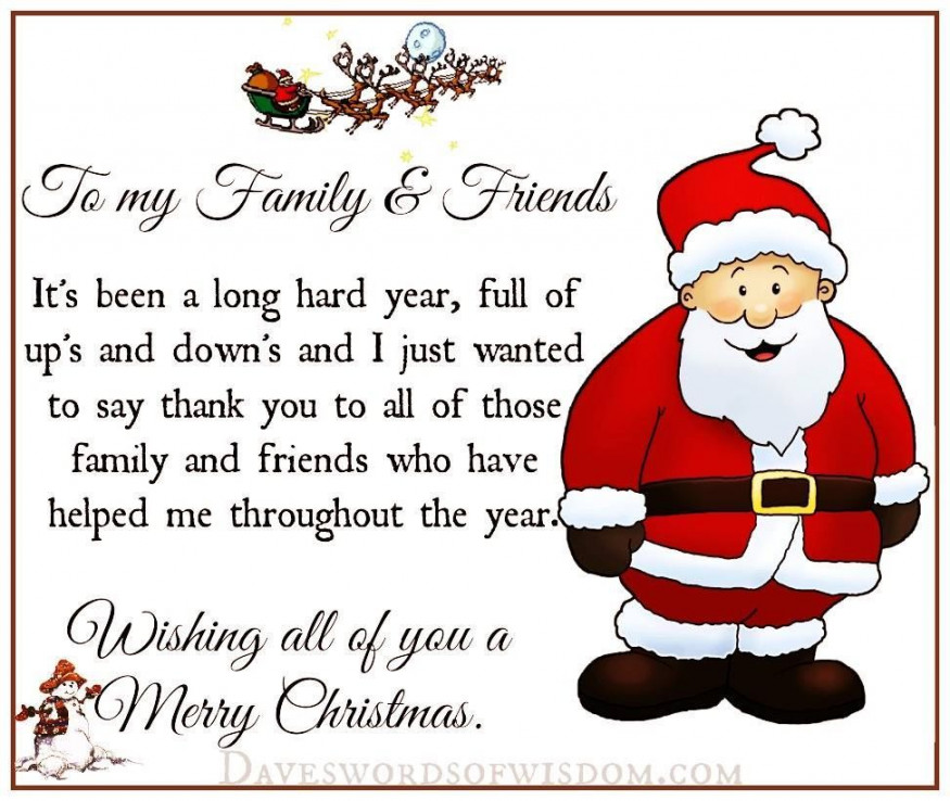 Christmas Quote To My Family And Friends Pictures, Photos, and