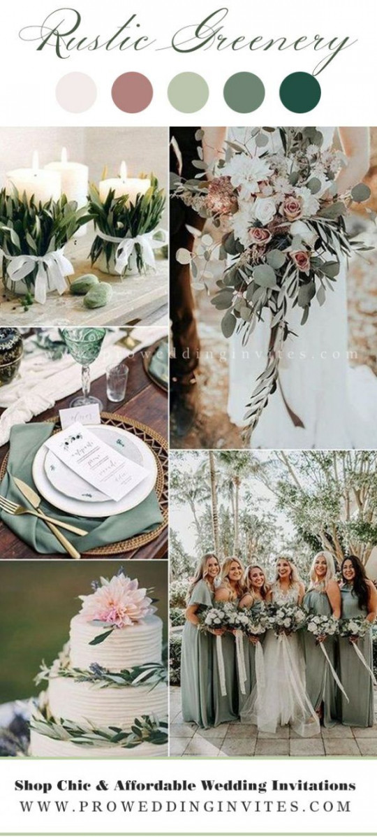 Classic Sage Green Rustic Outdoor Wedding Color Ideas  Green