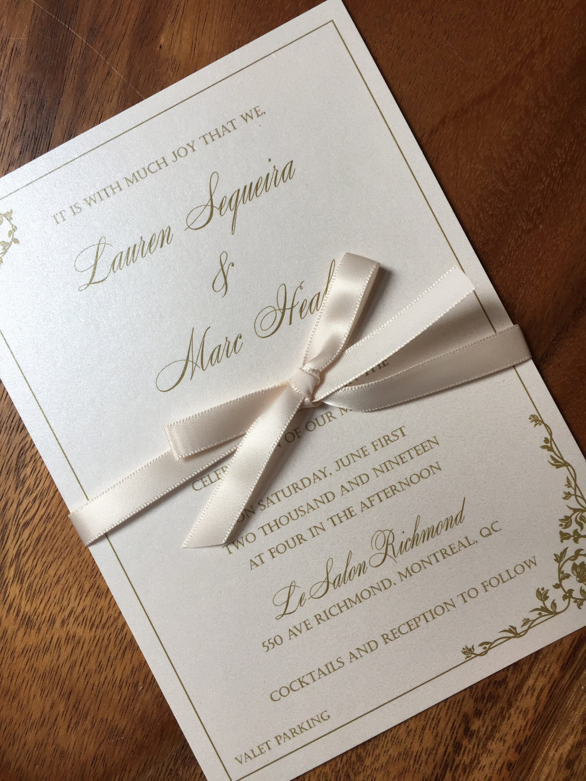 Classy invitation Wedding Invitations Basic Wedding - Etsy