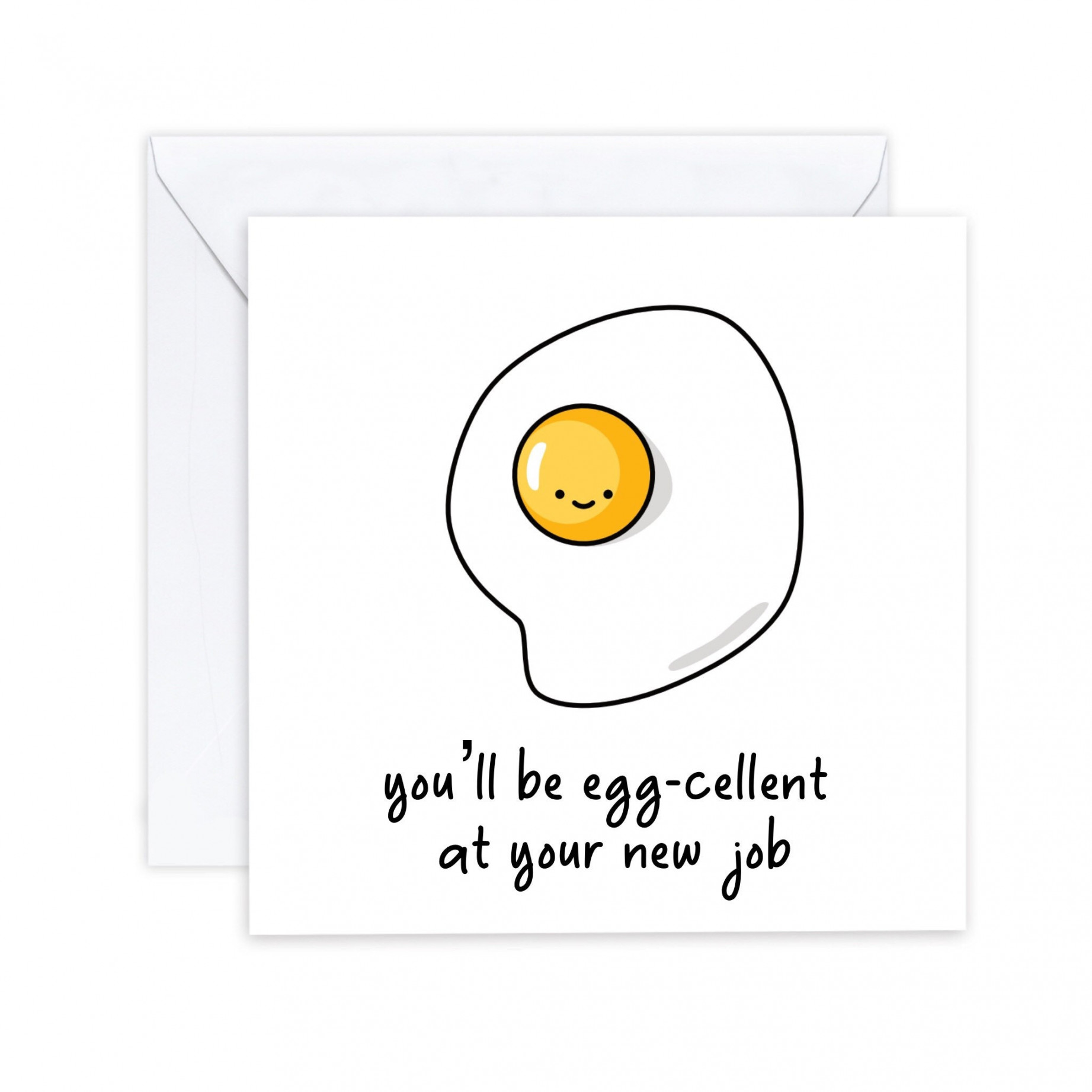 Congratulations on Your New Job Card Egg-cellent at Your Job