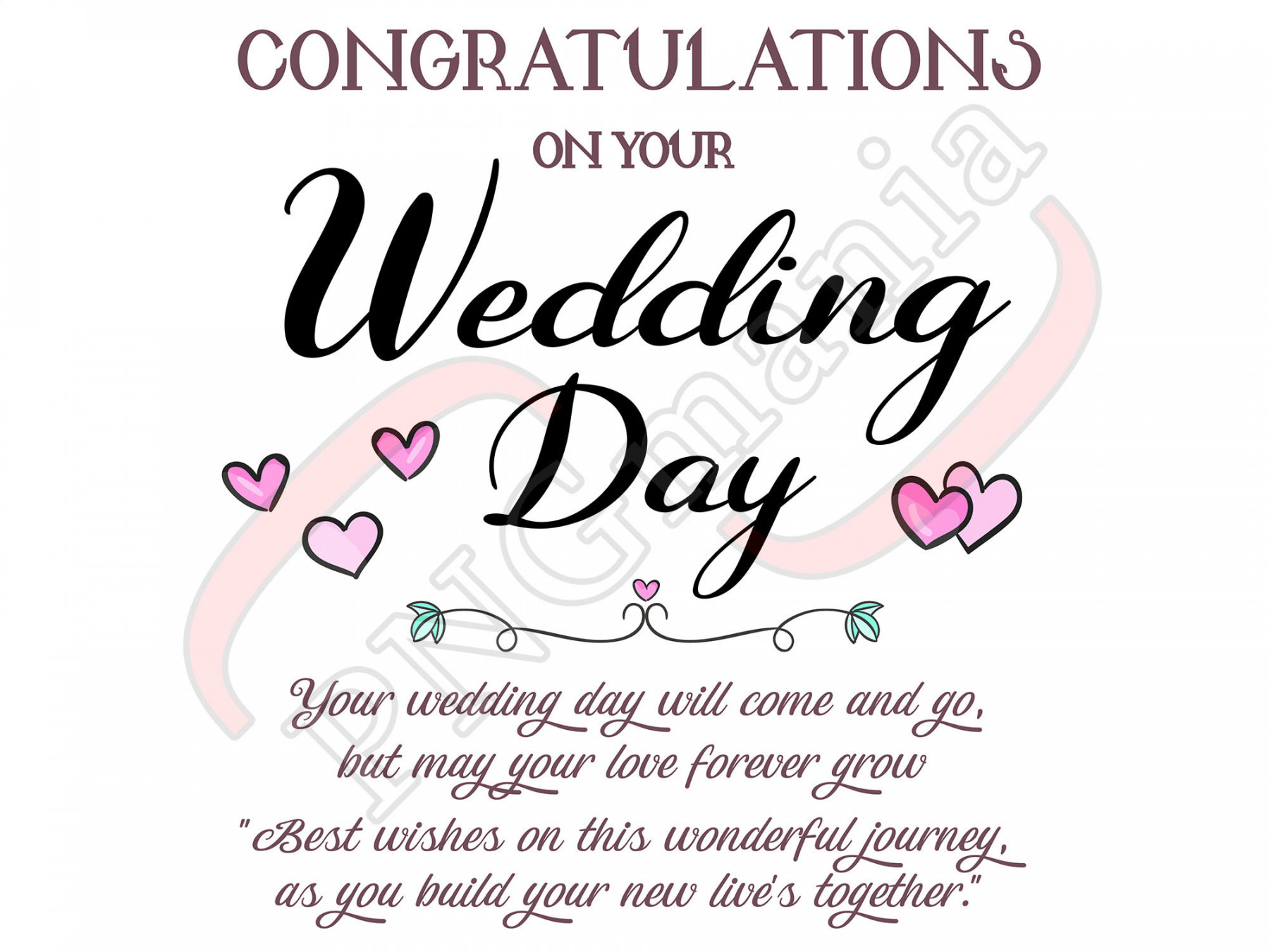 Congratulations on Your Wedding Day PNG JPG PDF Digital Greeting