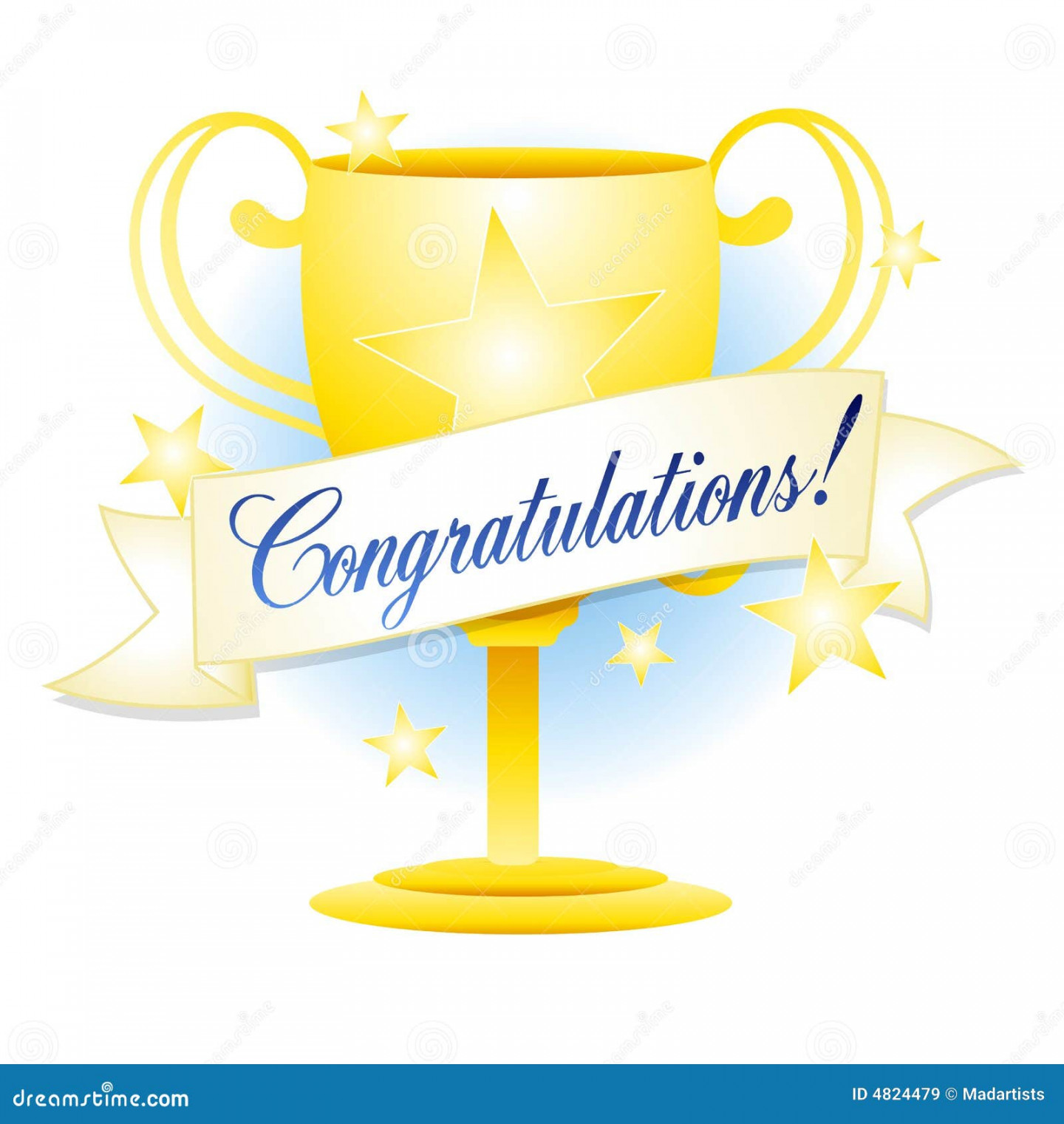 Congratulations Trophy Stock Illustrations – , Congratulations