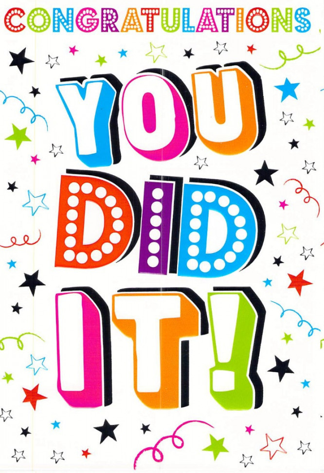 Congratulations - You Did It - Greeting Card