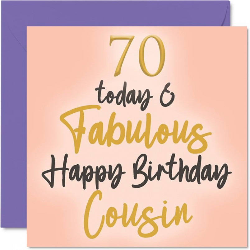 Cousin th Birthday Card -  Today & Fabulous - Birthday Card for Cousin  from Relative Cousin Birthday Gifts mm x mm Family Greeting Cards