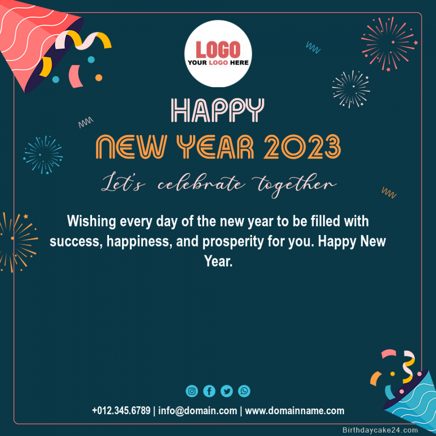 Create Custom Logo Happy New Year  Greetings  Happy new year