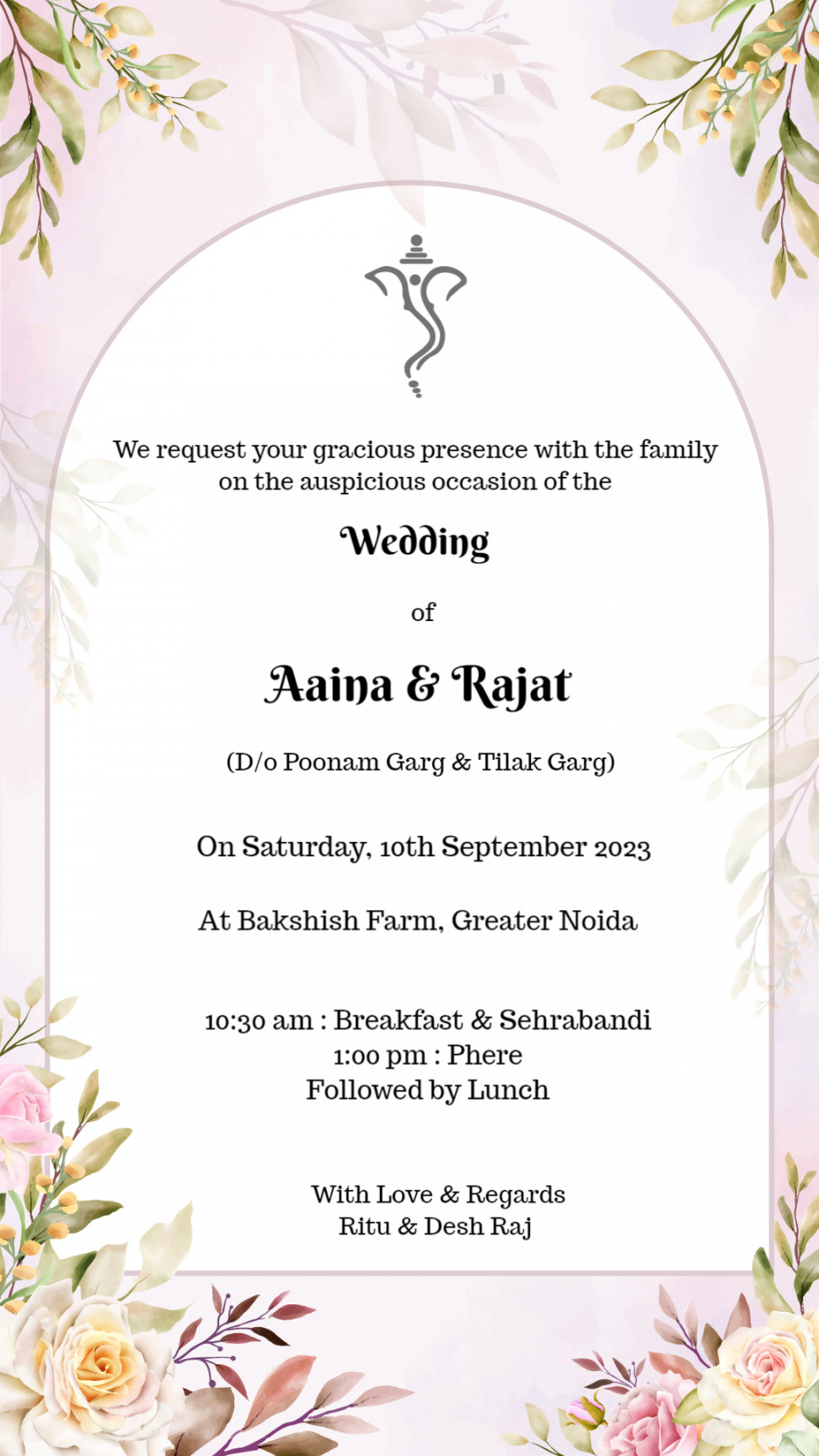 Create Online Invitation  Free Invitation Maker Tool - Wish N Wed