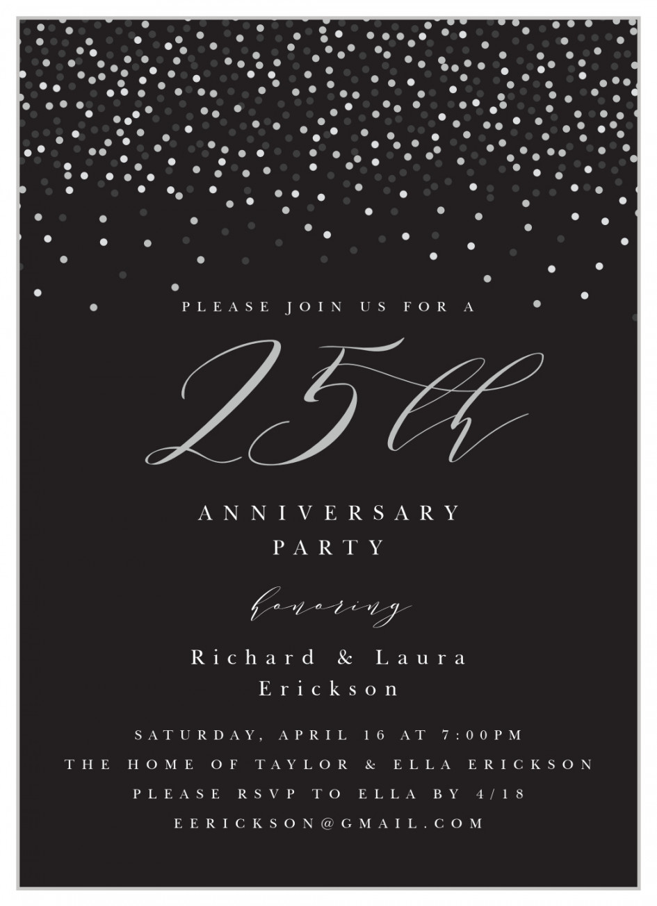 Cue The Confetti Anniversary Invitations