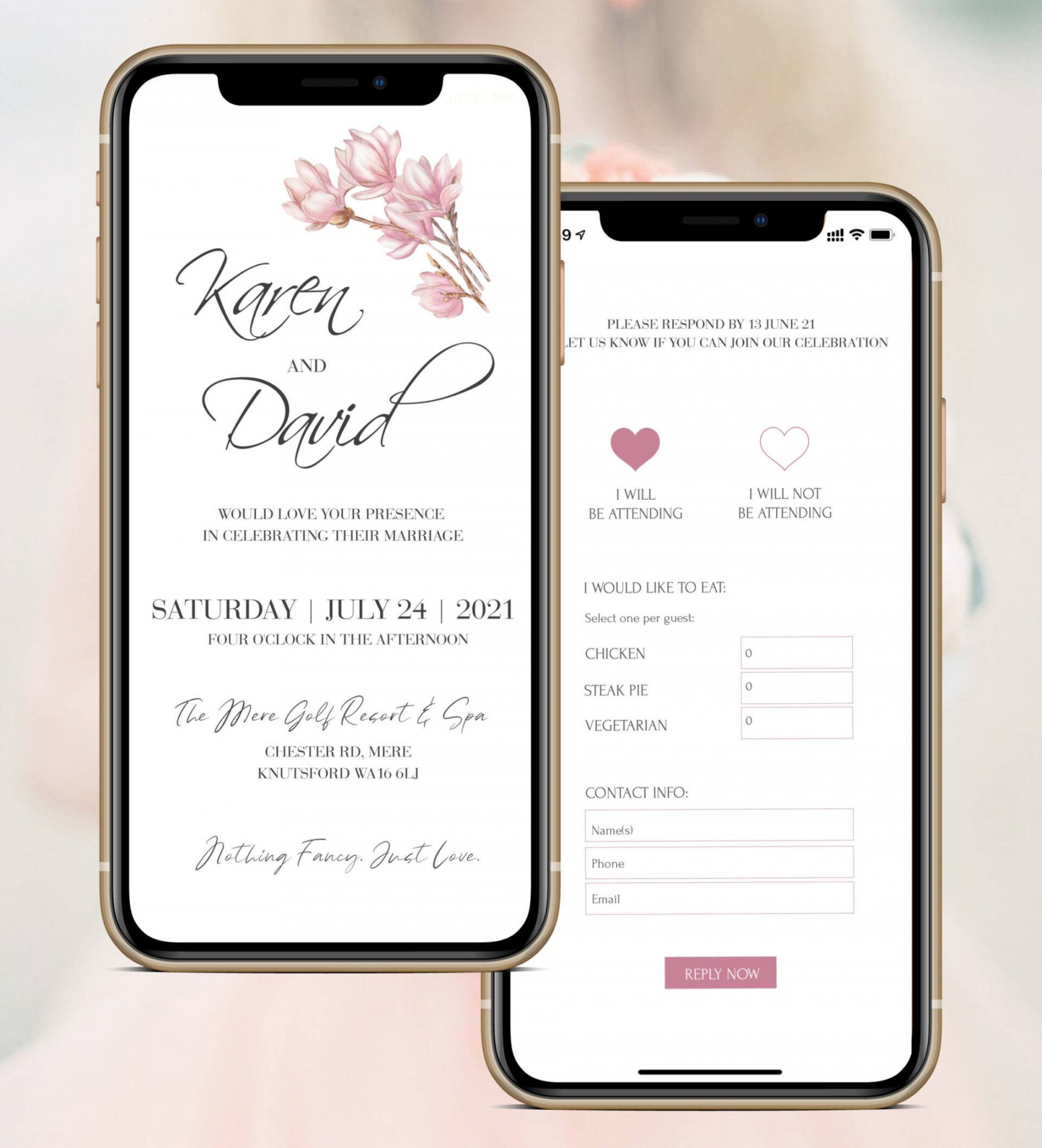 Custom Digital Wedding Invitations With RSVP  Invites & Co