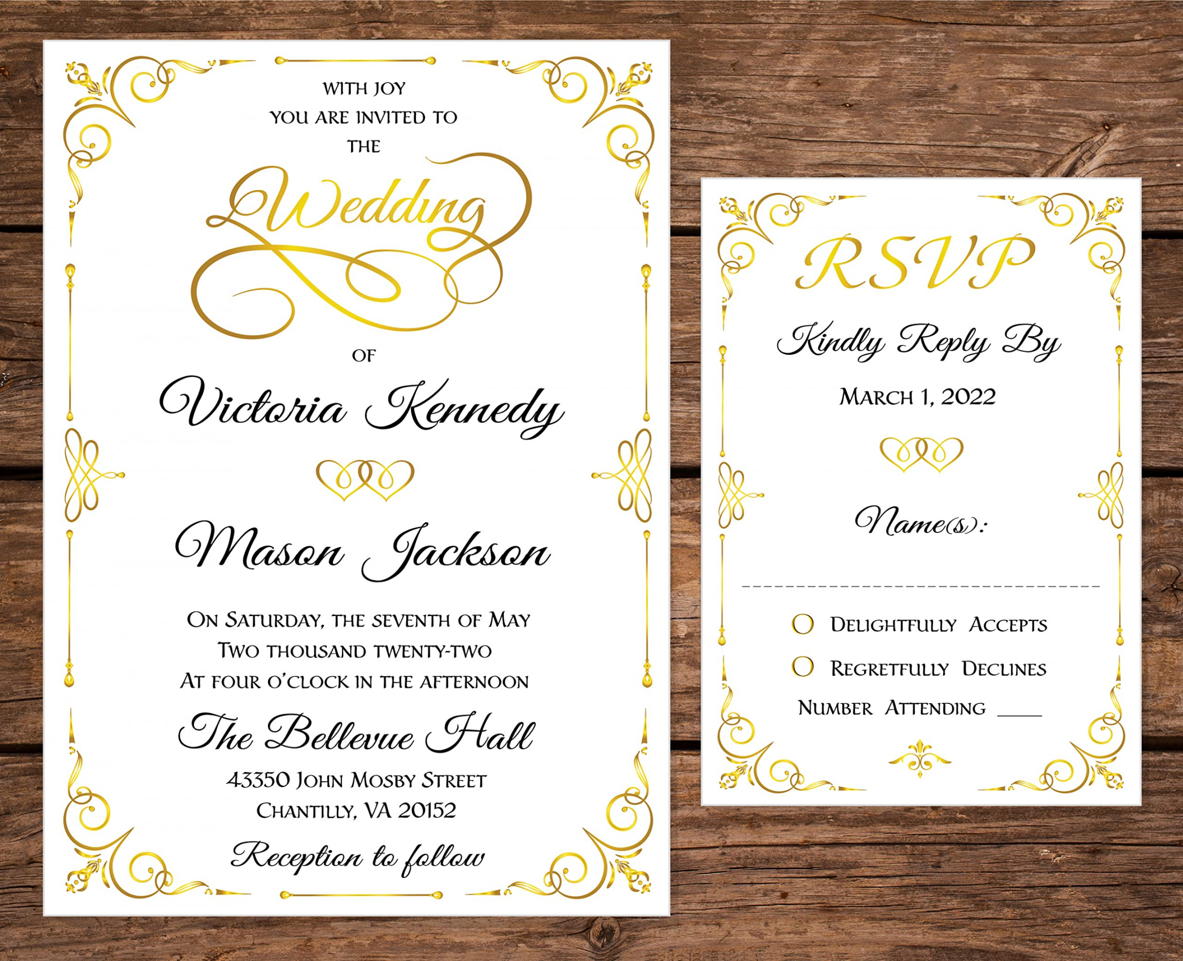 Custom Printed Inserts for Pop Up Wedding Invitations