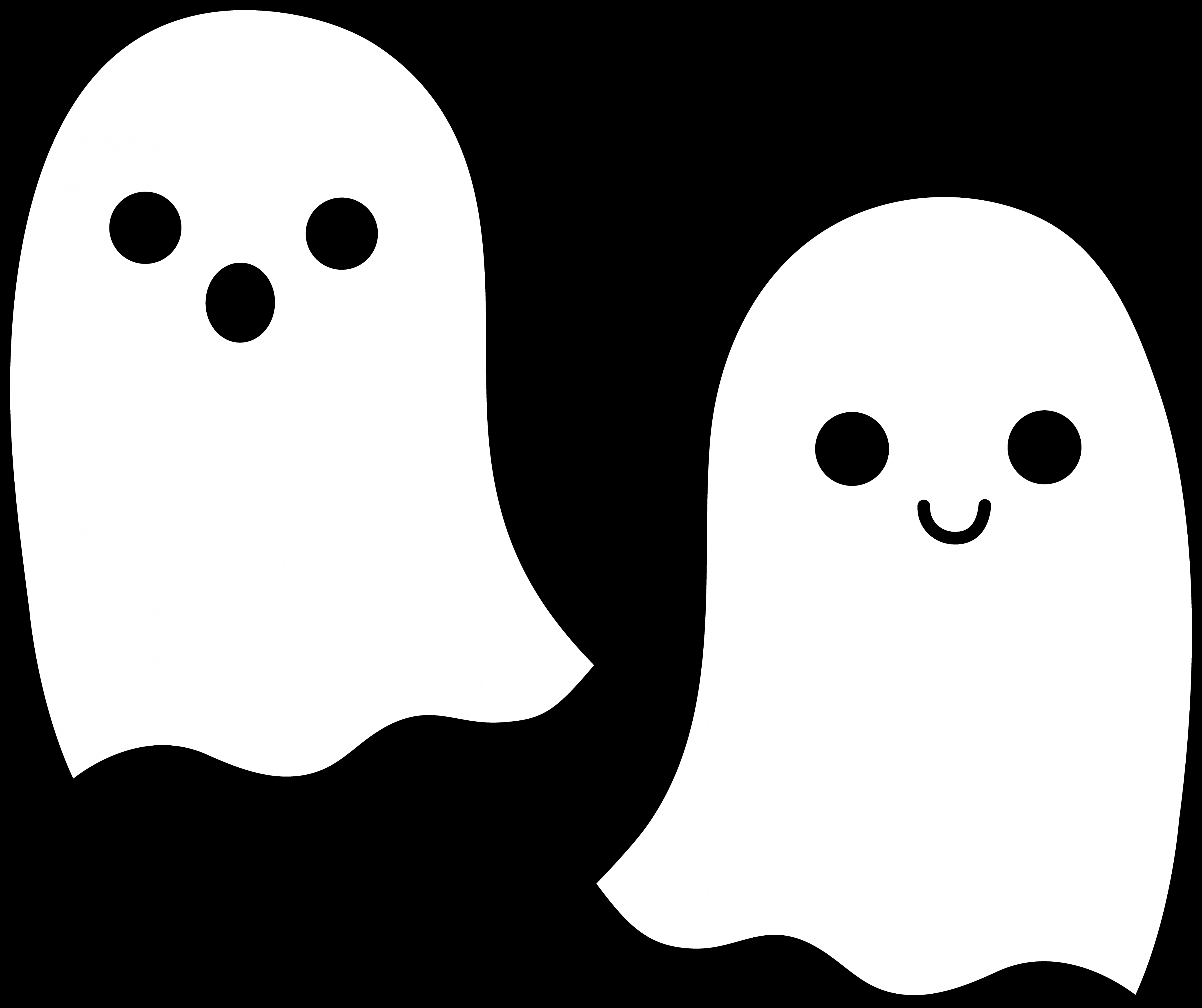 Cute Simple Halloween Ghosts - Free Clip Art  Halloween ghosts