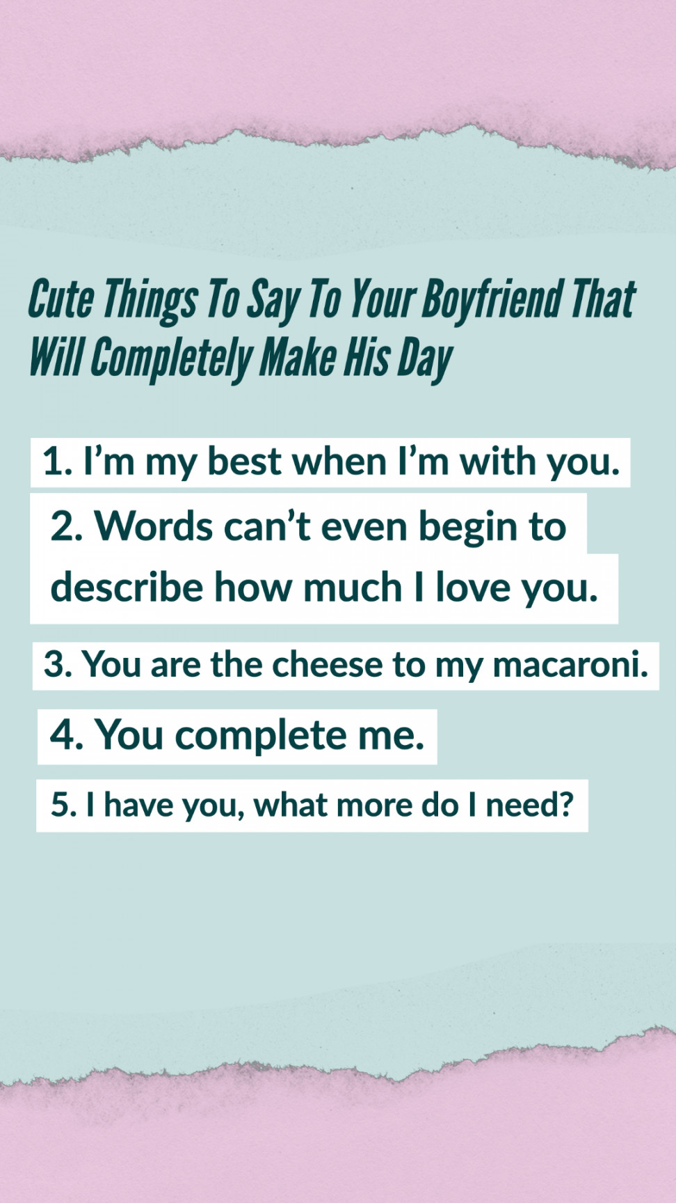 + Cute Things To Say To Your Boyfriend That Will Make Him Feel