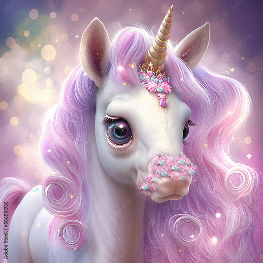 Cute Unicorn,Baby unicorns Stock-Illustration  Adobe Stock