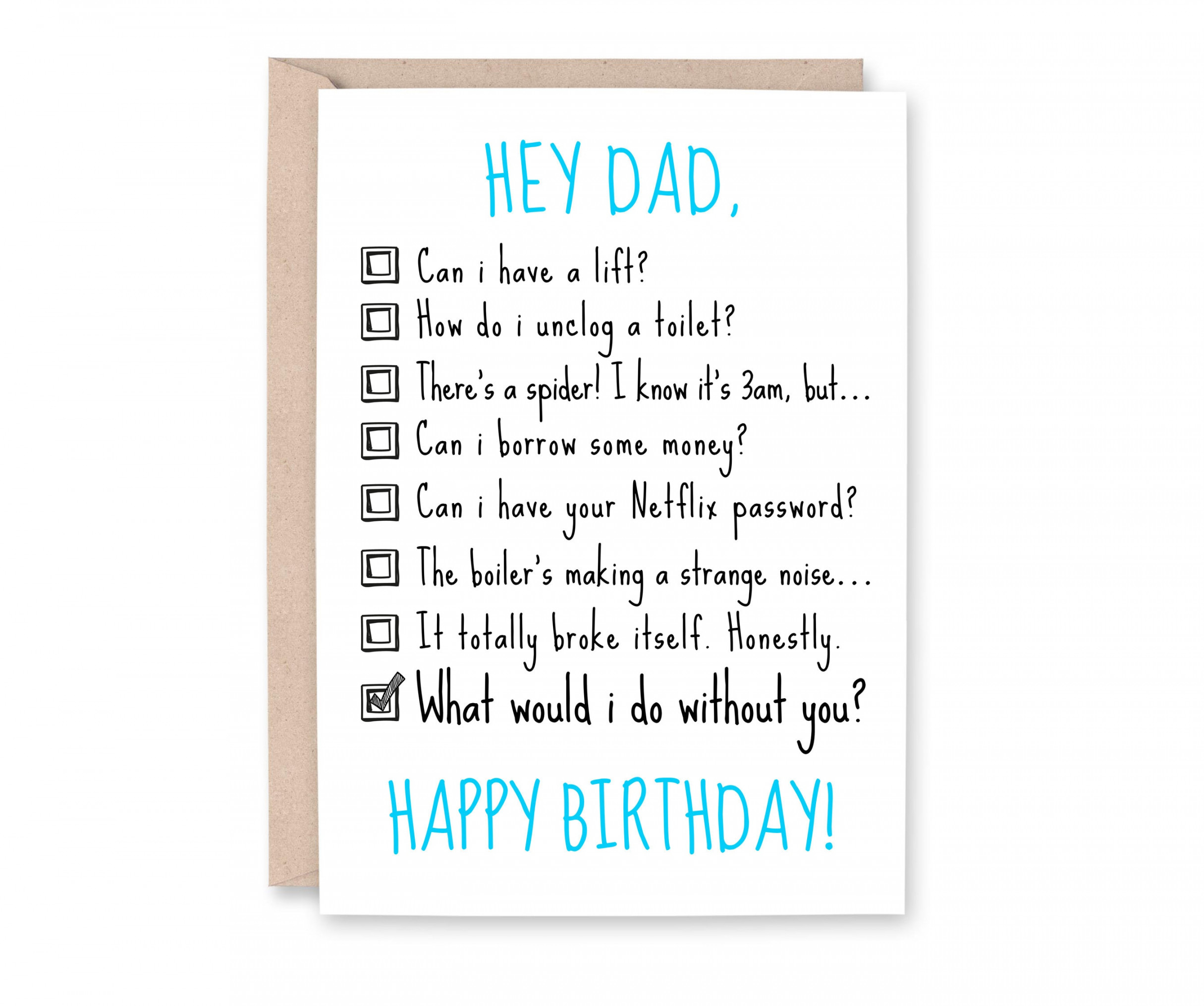 Dad Birthday Card Funny Dad Card Daddy Card Dad Joke Card - Etsy