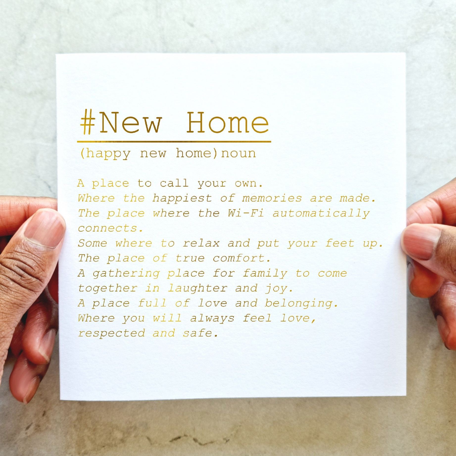 Definition New Home Card Poem House Card Moving House Card - Etsy