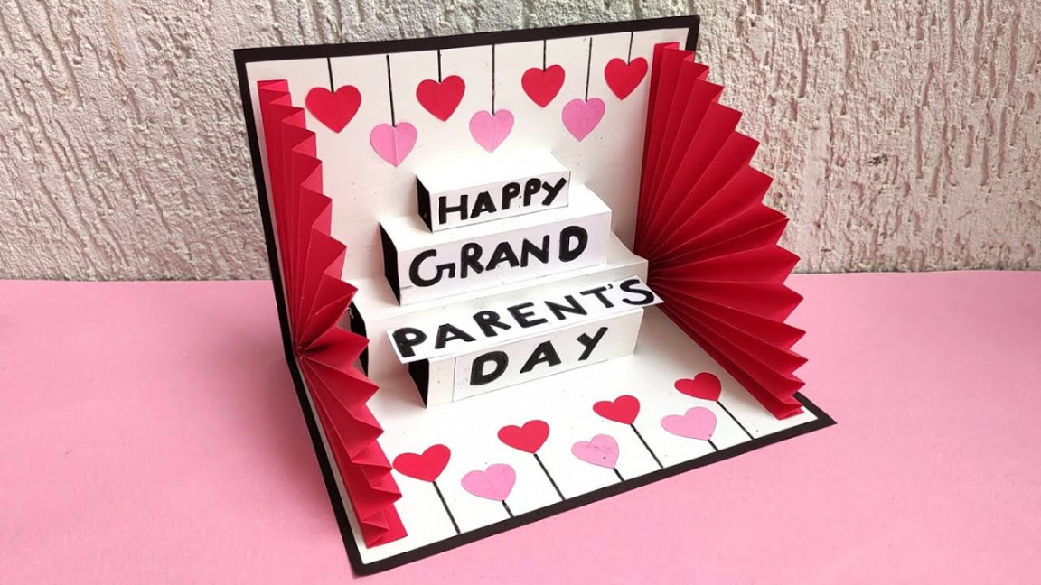 DIY - Grandparents day card making idea / Easy & beautiful card for  grandparents day / Handmade Card