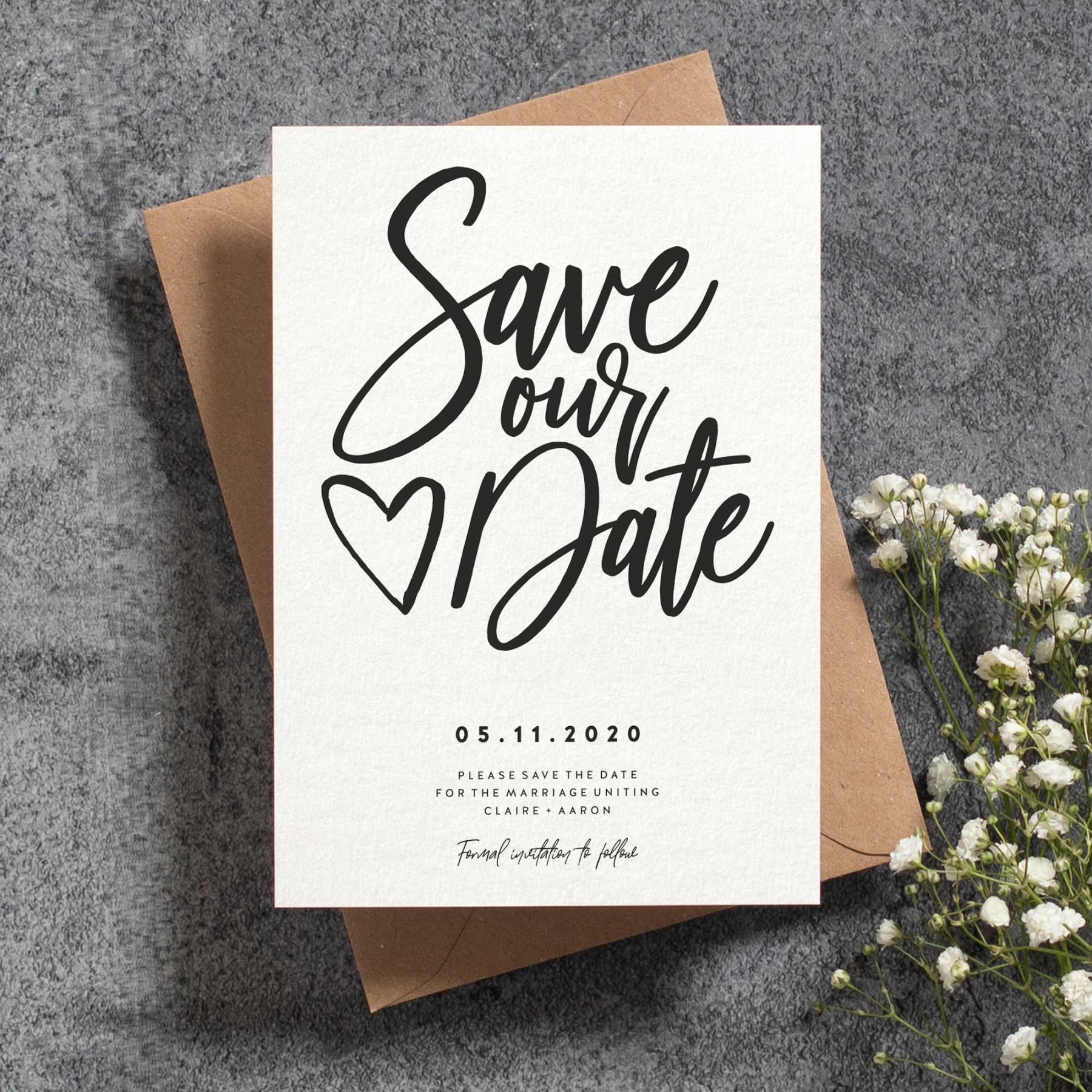 Einfache Save the Date Karte Save the Date Postkarte Moderne - Etsy