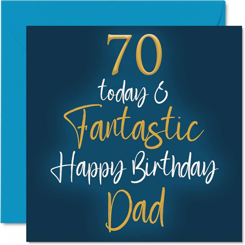 Fantastic th Birthday Card for Dad -  Today & Fantastic - Card for Dad  from Son Daughter, Father Birthday Gifts, mm x mm Birthday Greeting