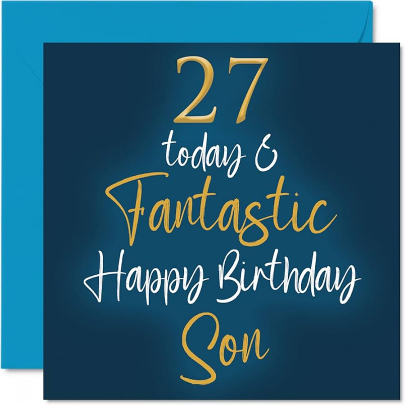 Fantastic th Birthday Card for Son -  Today & Fantastic - Card for Son  from Mum or Dad, Son Birthday Gifts, mm Birthday Greeting Cards Gift for