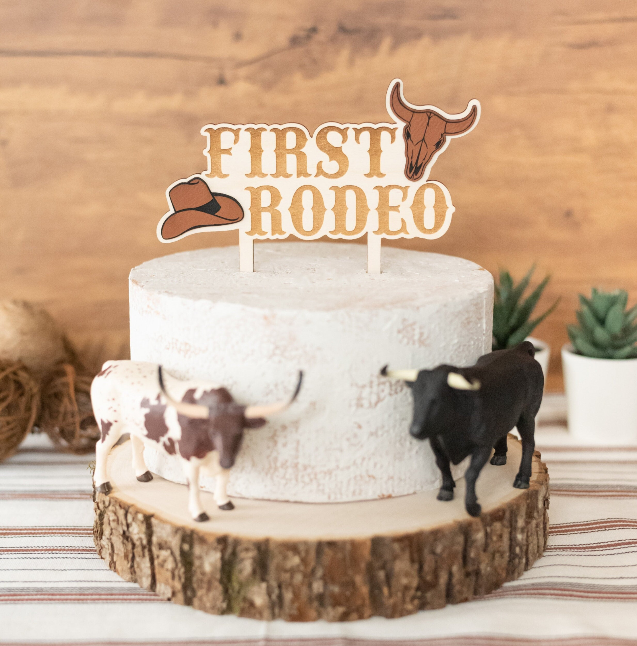 First Rodeo Cake Topper My First Rodeo Birthday How the West - Etsy