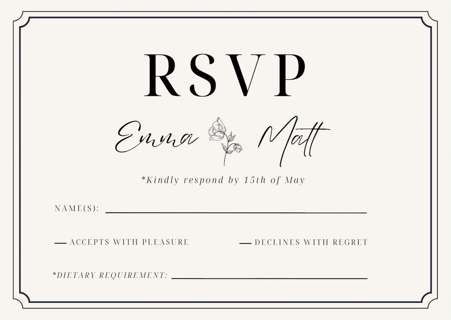 Free and customizable rsvp templates