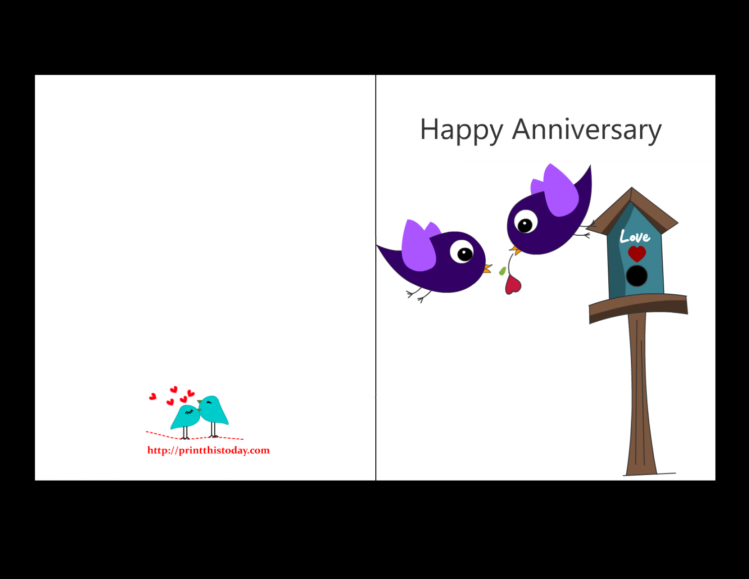 Free Anniversary Cards to Print  Free Printable Anniversary Cards