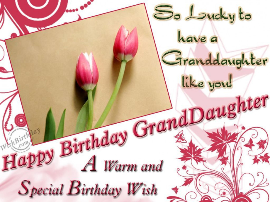 Free Birthday Wishes for Granddaughter  Birthday Wishes For