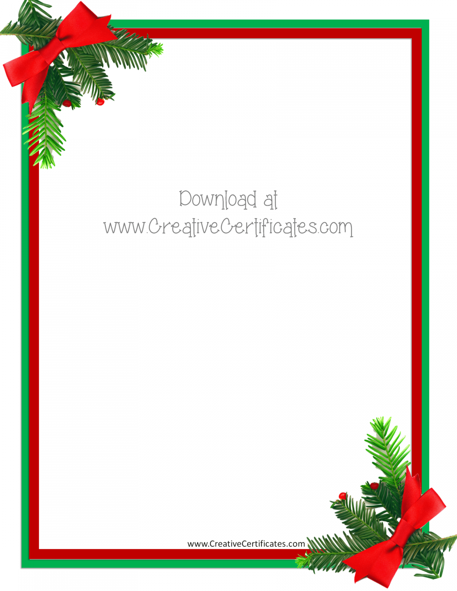 Free Christmas Border Templates - Customize Online then Download