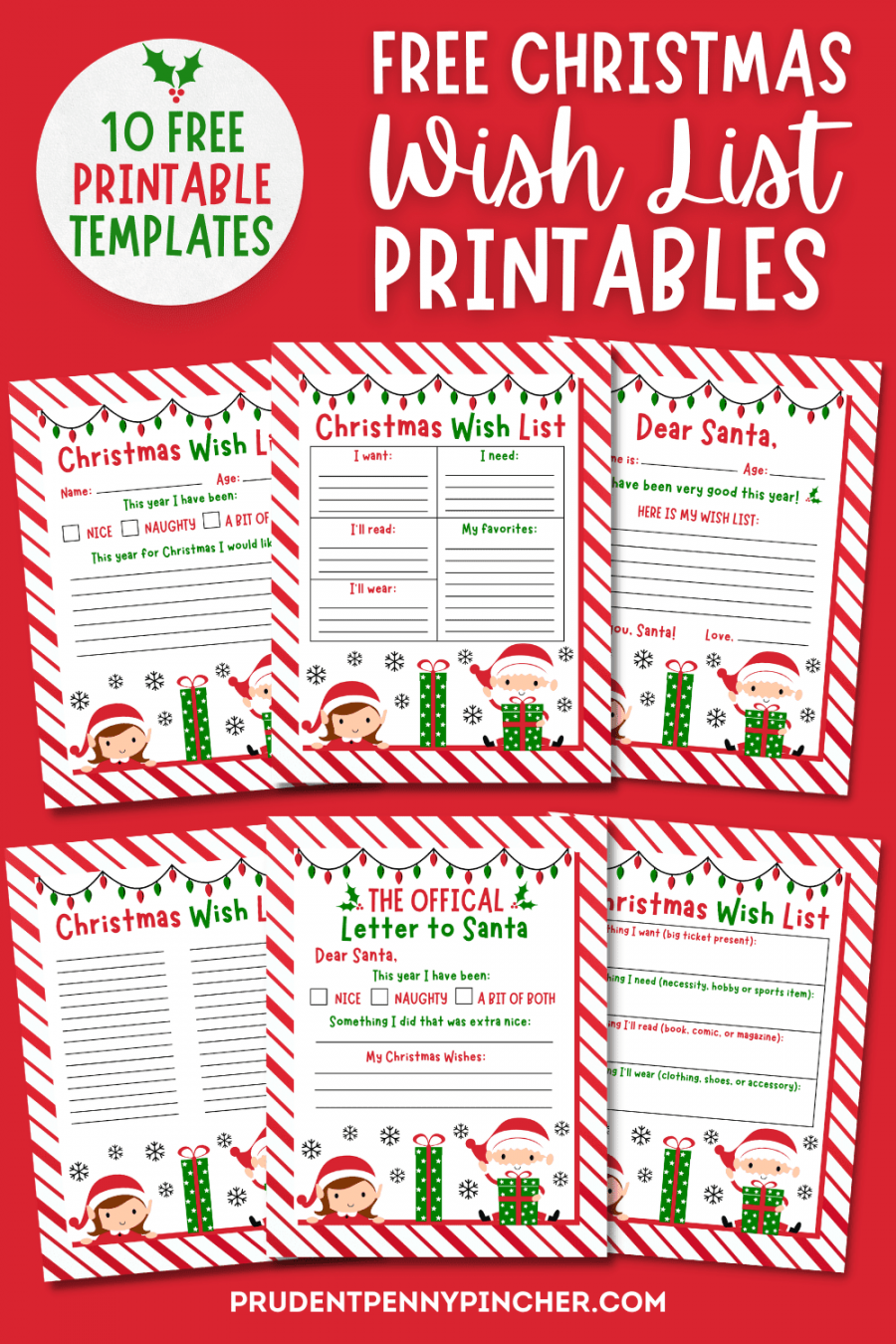 Free Christmas Wish List Printables for Kids - Prudent Penny