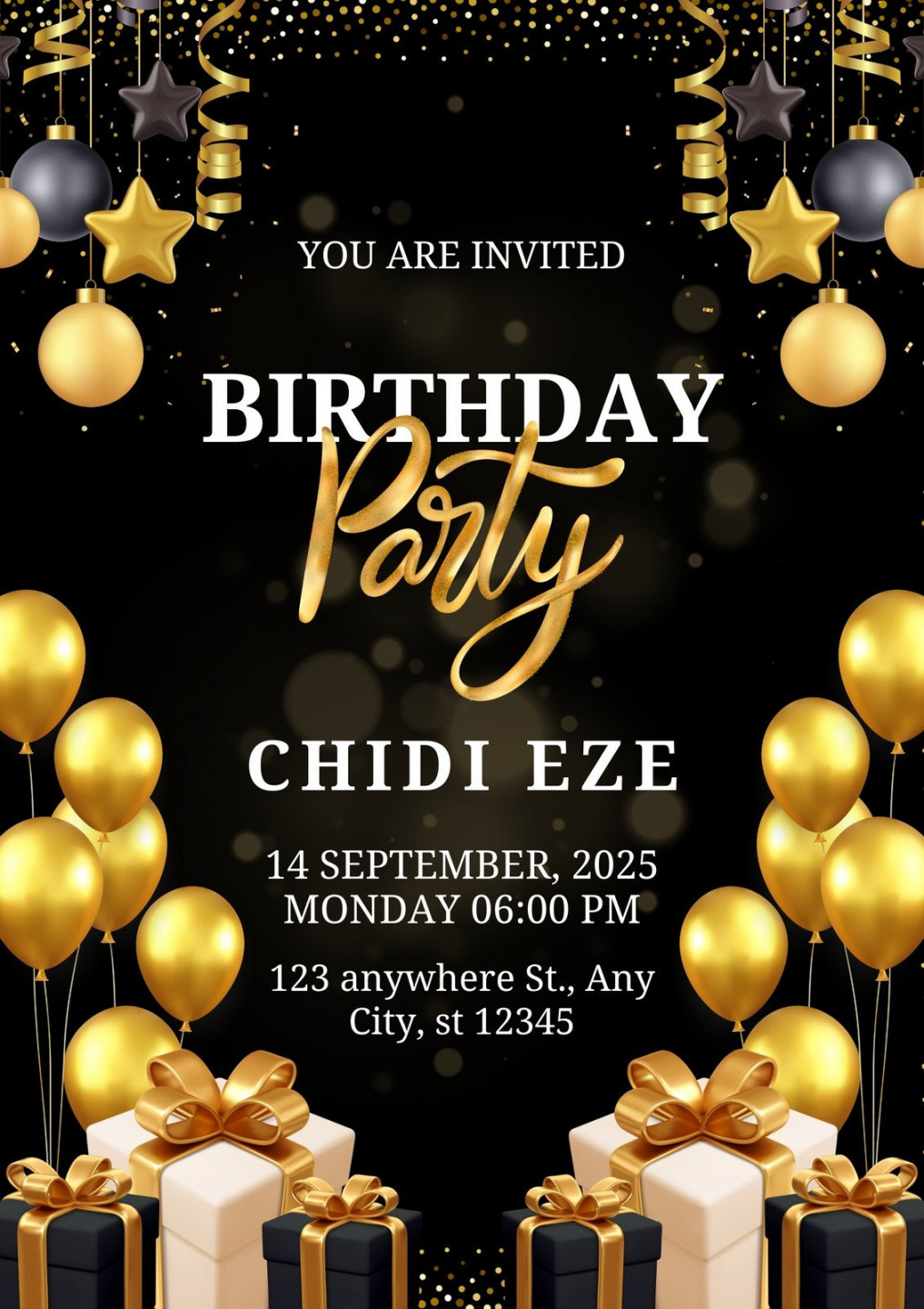 Free custom printable birthday flyer templates  Canva