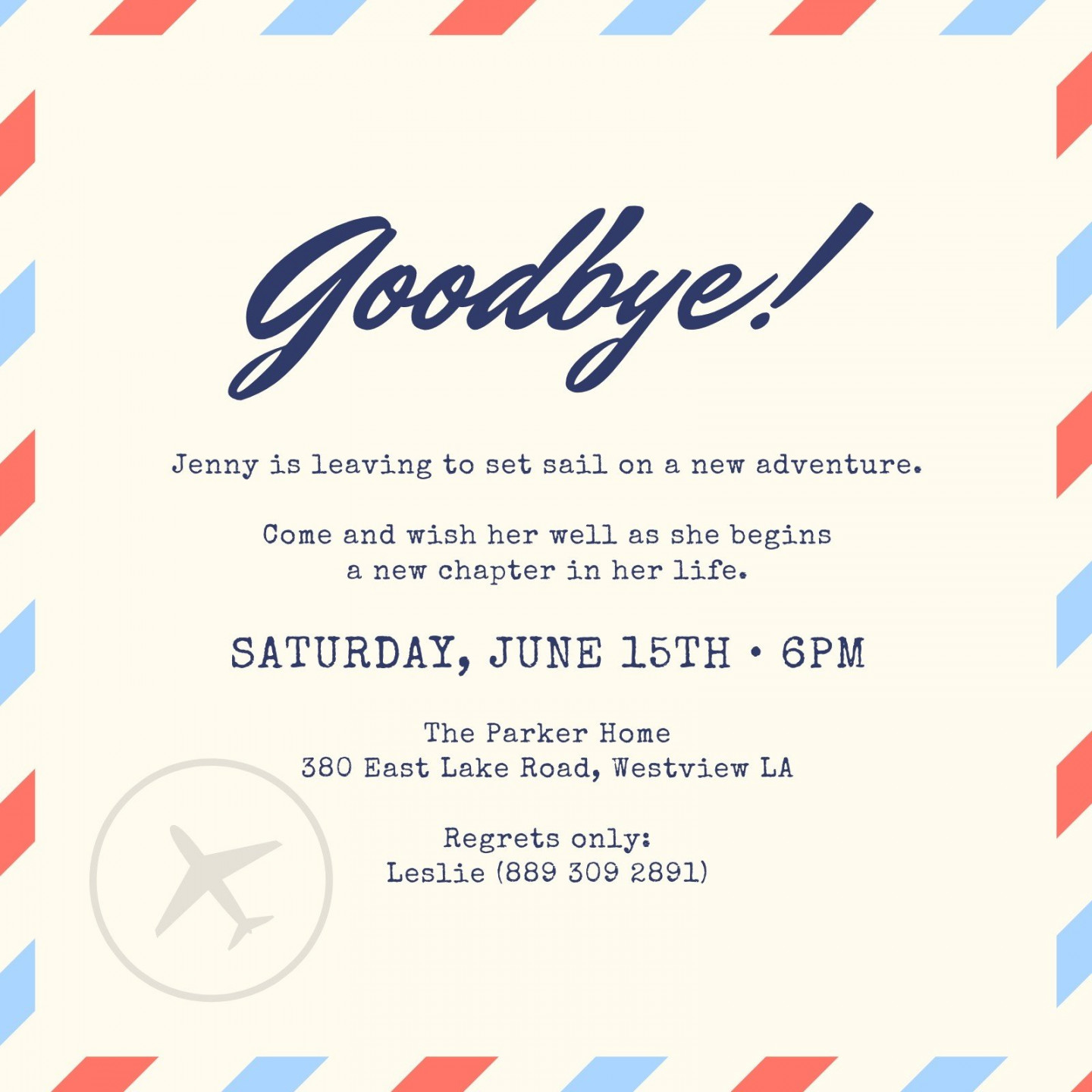 Free custom printable farewell party invitation templates  Canva