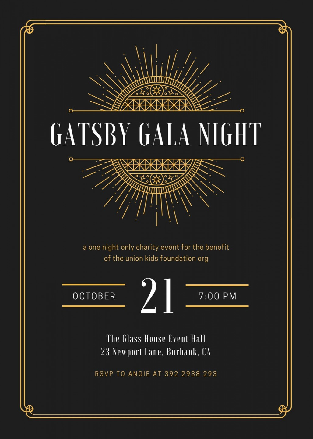 Free custom printable Great Gatsby invitation templates  Canva