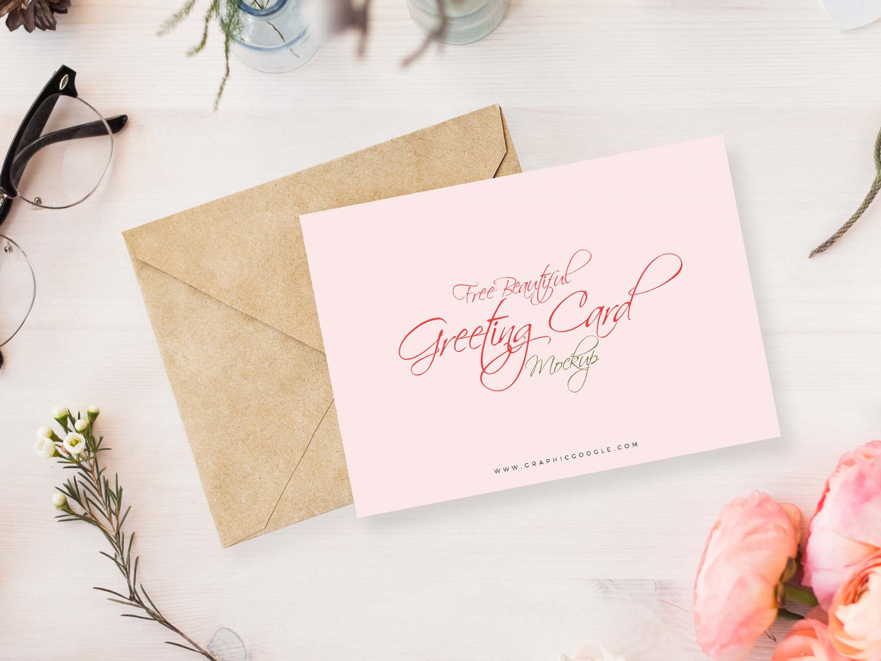 Free Greeting Card Mockup (PSD)