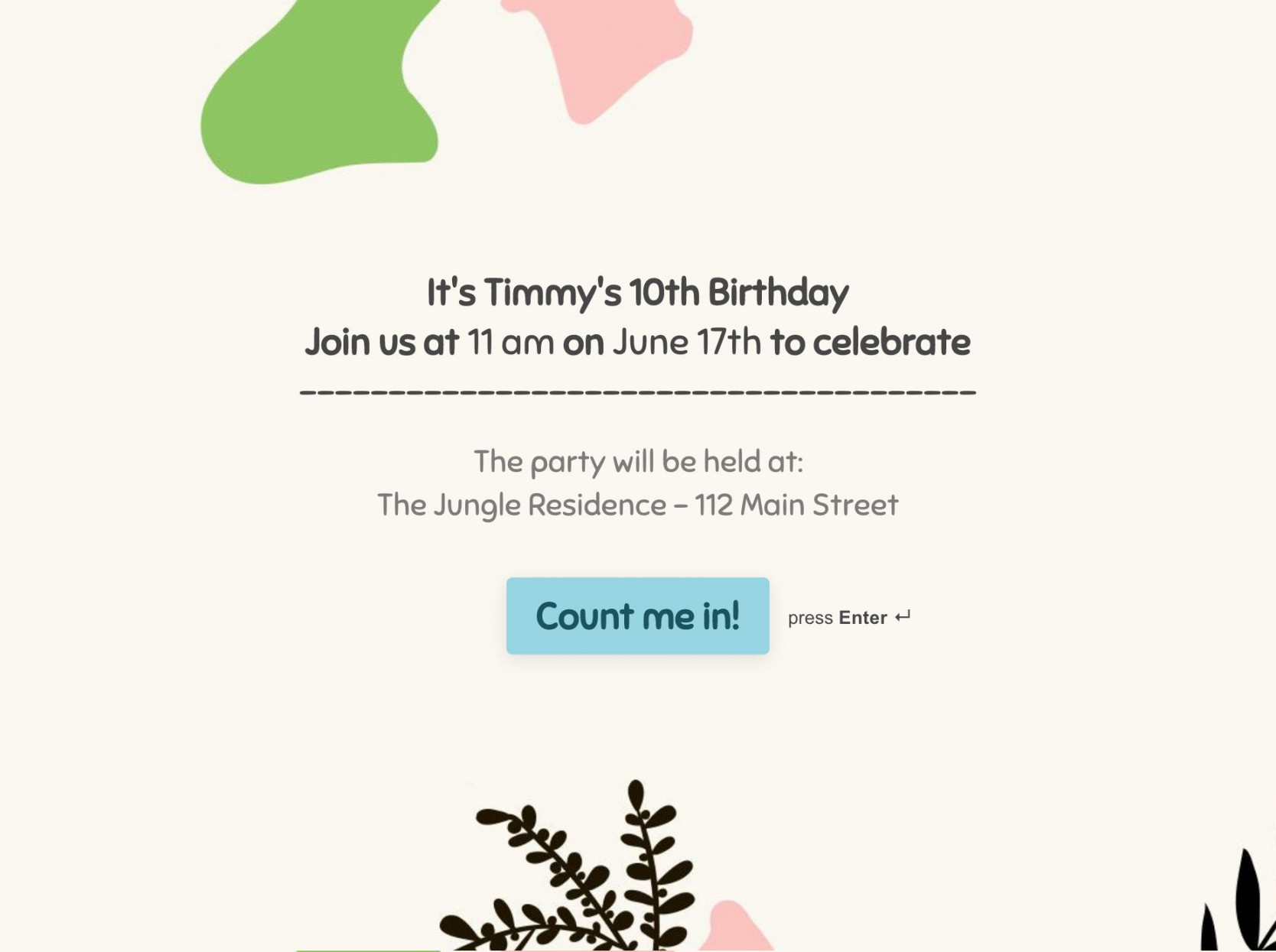 Free Online Party Invitation Template