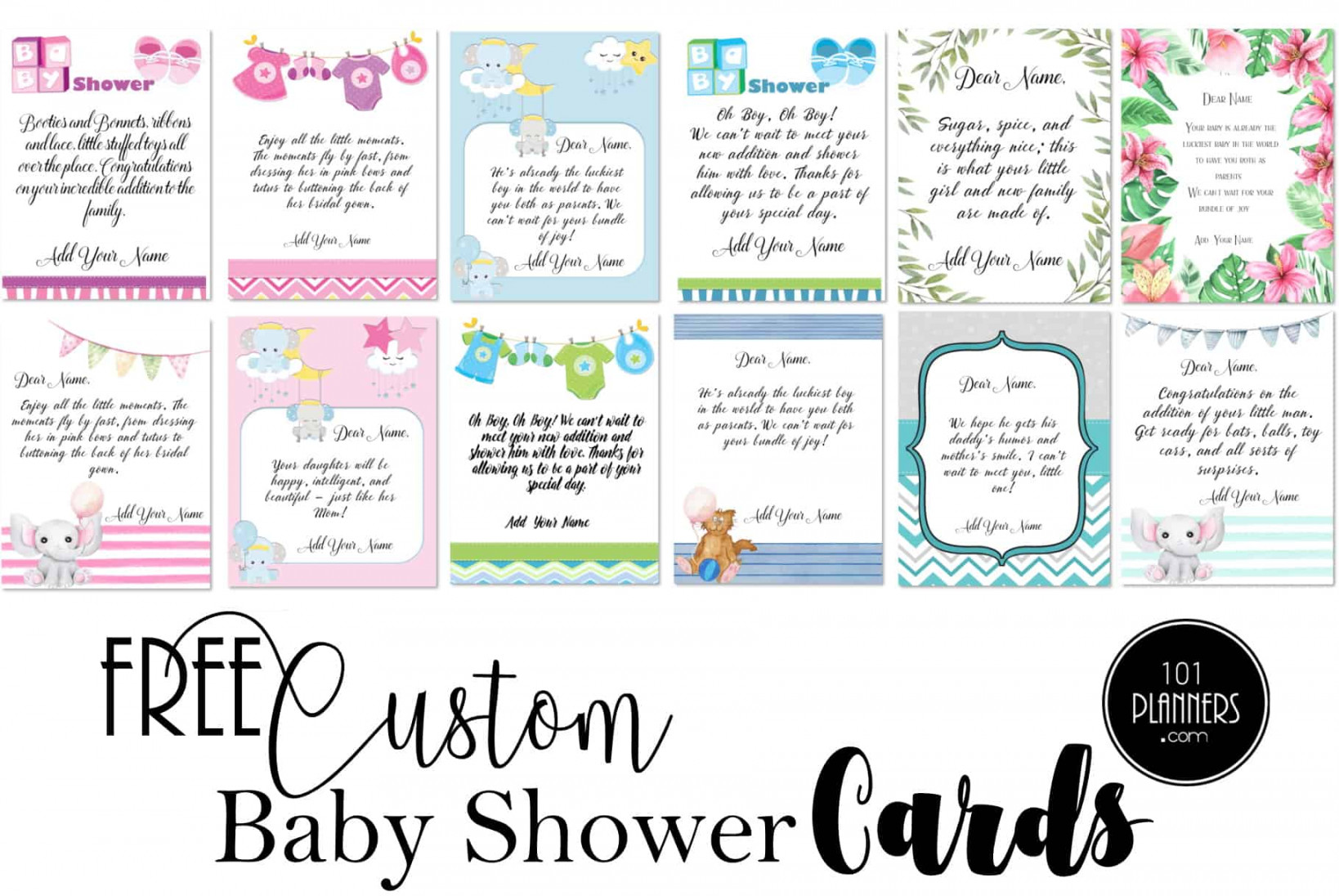 FREE Personalized Baby Shower Card Message Generator