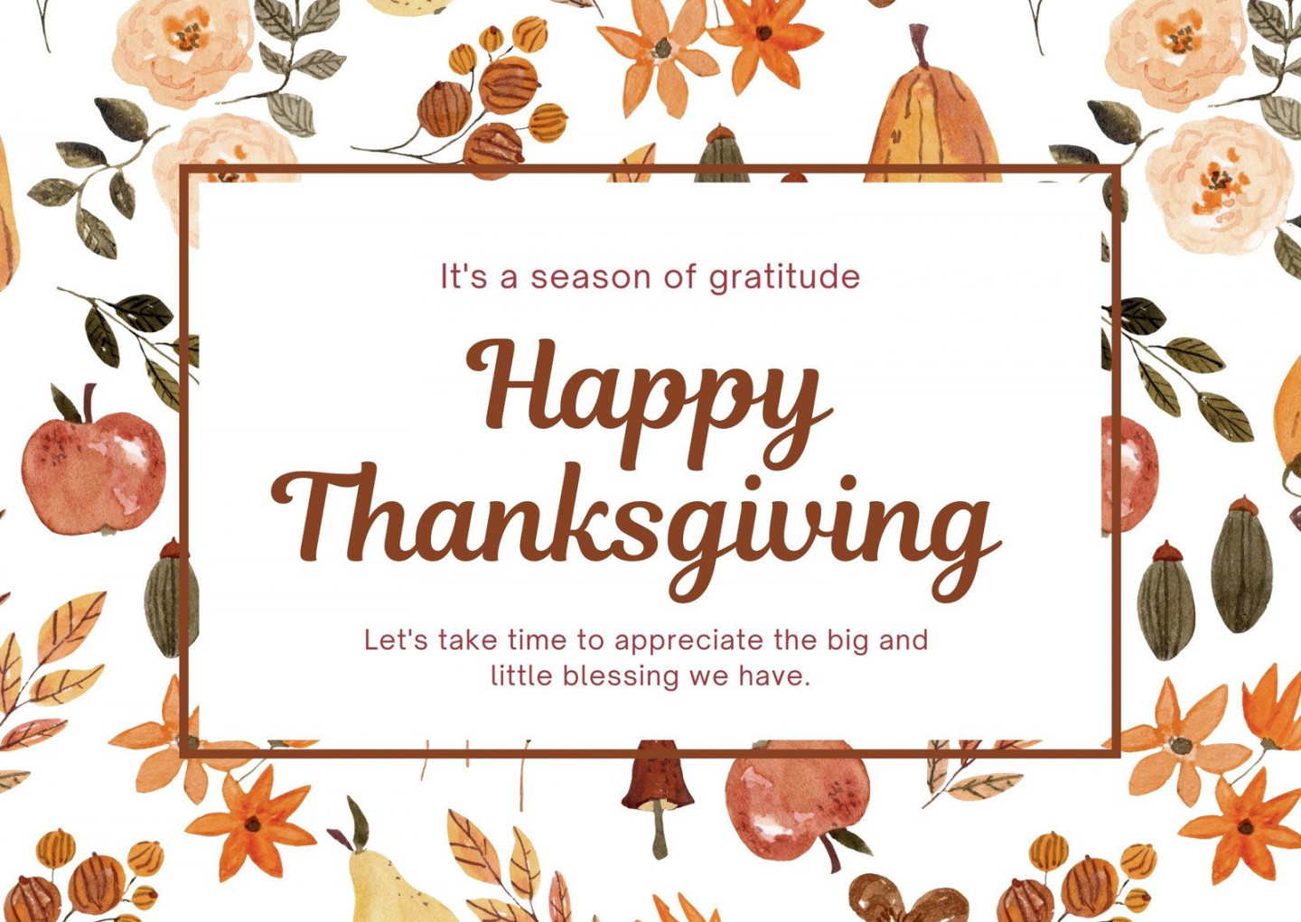 Free printable, customizable Thanksgiving card templates  Canva