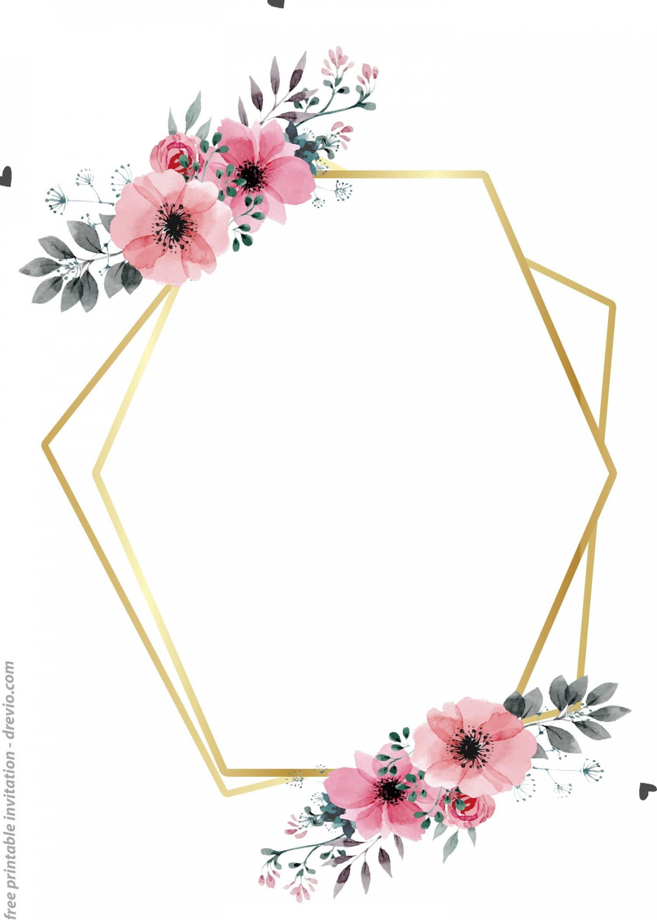 ++ FREE Printable Floral Watercolor Invitation Templates – for