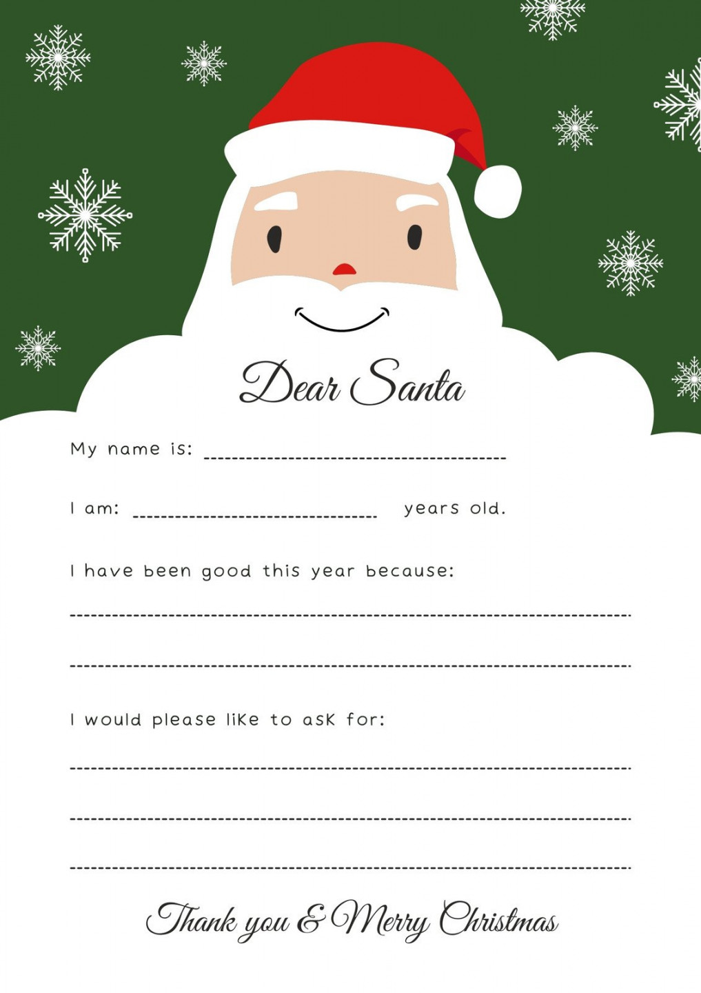 Free printable Santa letter templates you can customize  Canva