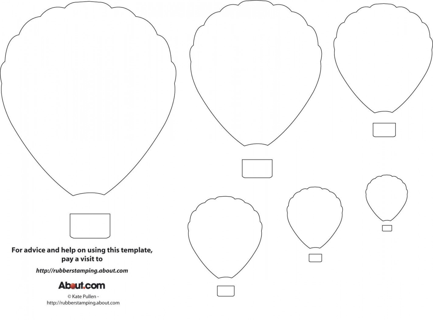 Free Printable Templates  Balloon template, Hot air balloon