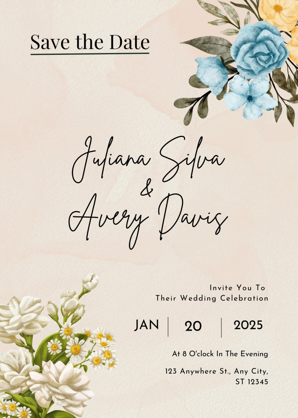 Free save the date card templates to edit and print  Canva